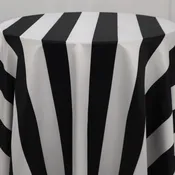 Black & White Stripe Satin