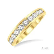 11 Stone Channel Set Diamond Wedding Band