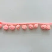 Ball Fringe 10mm Peach 4 Yard Pack