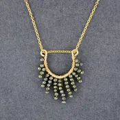 14K Gold Filled Horseshoe Pyrite Necklace