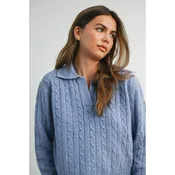Brook Cable Collared Sweater