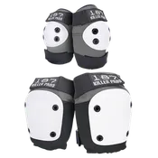 187 Killer Pads - Black/Grey With White Caps Combo Pack - Adult Knee & Elbow Safety Gear Set