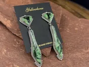 Green Garnet earrings by Artie Yellowhorse — The Naja