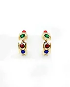 Acadian Earrings Gold Multi