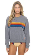 5 STRIPE RELAXED CREW SWEATSHIRT