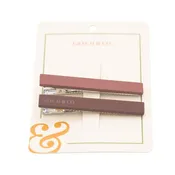 2 Toned Hair Clips - Mallow