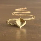 10k Gold Rose Petal Pendant