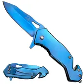 2.5" Blue Stainless Blade and 3.75" Blue Handle