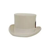 American Hat Maker Wool Ivory/White Top Hat - Style Majestic/Opera