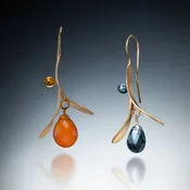 Branch Earrings with Drop (gold)