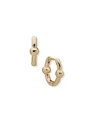 14MM Metal Ball Huggie Pierced Earrings