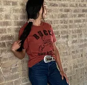 Buck the Rules Tee-Terracotta