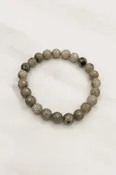 8MM Glossy Genuine Faceted Stone Bead Bracelet