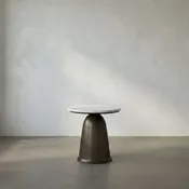 Aiden Side Table, Aged Brass
