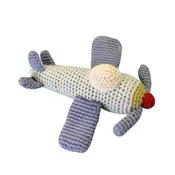 Airplane Hand Crochet Rattle