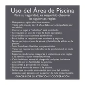 AC Hotel Pool Rules Sign (Spanish)