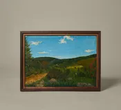 1880S AMERICAN FOLK ART LANDSCAPE