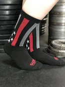 Firefighter Thin Red Line Black Athletic Crew Socks- The Sox Box