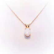 Opal 14k Yellow Gold Necklace