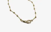14k Gold Stick Chain Double Connector Necklace