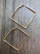 Square Hoop Earrings - Large
