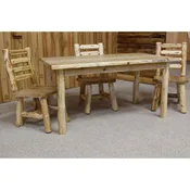 Hidden Lake Cedar Log 4 Post Dining Table