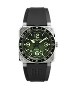 BELL & ROSS-BR-03 GMT GREEN LUM

42 mm - BR0393-GN-ST/SRB LIMITED EDITION OF 500 PIECES