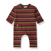1 More In The Family - Long Sleeve Romper - Multi Stripe