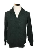 Alpaca Blend Marbled Green Cardigan