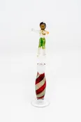 Hand Blown Glass Perfume Bottle: Hawaiian Dancer