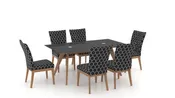 5pc custom glass dining room set