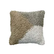 20" Square Woven Acrylic Blend Bouclé Pillow