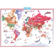 Illustrated Kids World Map