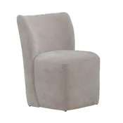 Accent Dining Chair with Casters Truffle