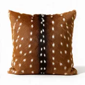 Axis Deer Hide Pillow – 18" × 18"