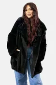 Blackglama Mink Fur Jacket with Notch Collar