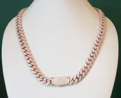 10KT 23"  30CTW DIA CUBAN LINK CHAIN