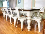 Turned Leg Farmhouse Table