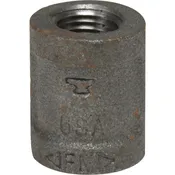 Anvil 1-1/4 In. Malleable Black Iron Standard Merchant Coupling