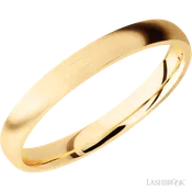 3 mm wide Domed 14K Yellow Gold band.