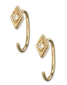 GONDAL OPEN HOOPS | 14K & Diamonds