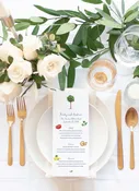 Watercolor Palmetto Palm Tree Menu Cards