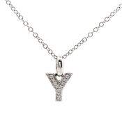 0.03 ct White Diamond Round 14K White Gold Necklace Length 18