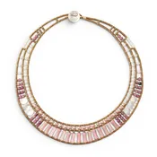 Astrea Thin Pink Opal Beaded Statement Necklace