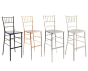 Black, Gold, Silver, or  White Chiavari Barstools — El Fieston Party Rentals