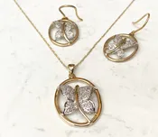 Butterfly Pendant &amp; Earring Set — Wooldridge Jewelers