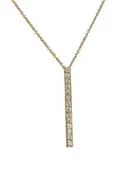 1.4ct tw 18k Rose Gold Diamond Bar necklace