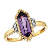 Amethyst Hexagon Ring 200-1381