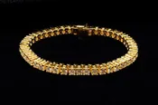 10K YELLOW GOLD 9.00 CTW DIAMOND TENNIS BRACELET 8"