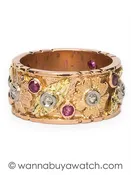 14K Y & P Gold Retro Wide Band 5.5
